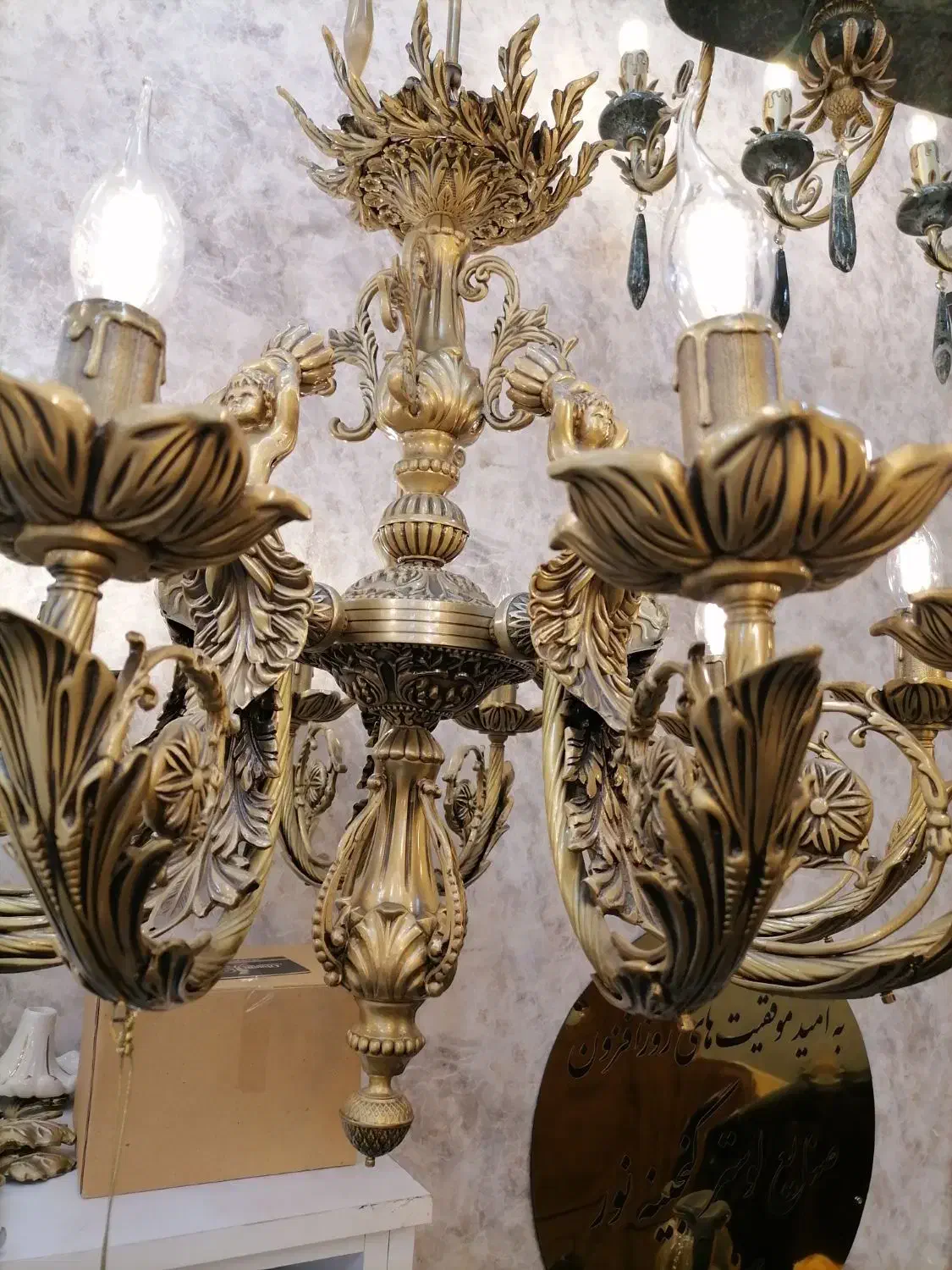 لوستر برنجی|لوستر و چراغ آویز|مشهد, ده دی|دیوار