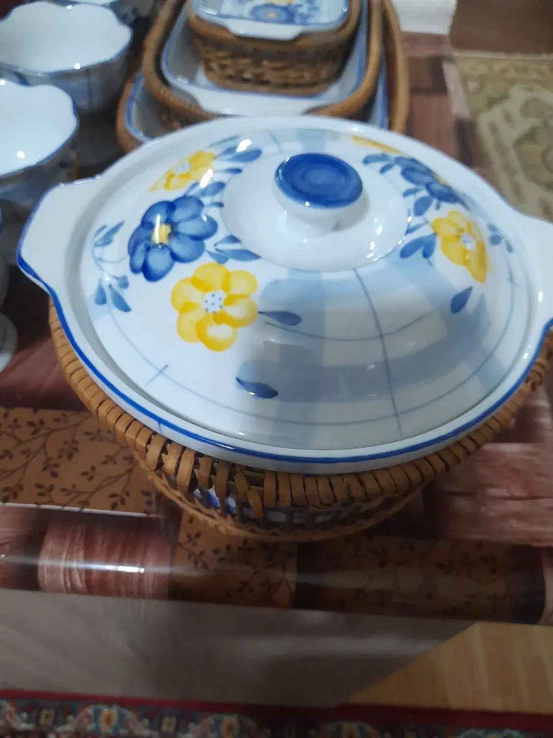 چینی گل پنبه ای|ظروف سرو و پذیرایی|خمینی‌شهر, |دیوار