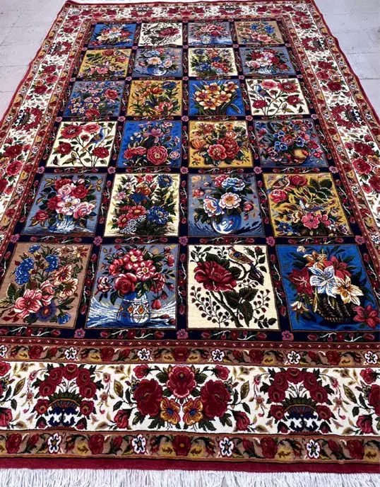 فرش دستبافت بختیار طرح خشت شیدا جف ۶ متر|فرش|تهران, نارمک|دیوار