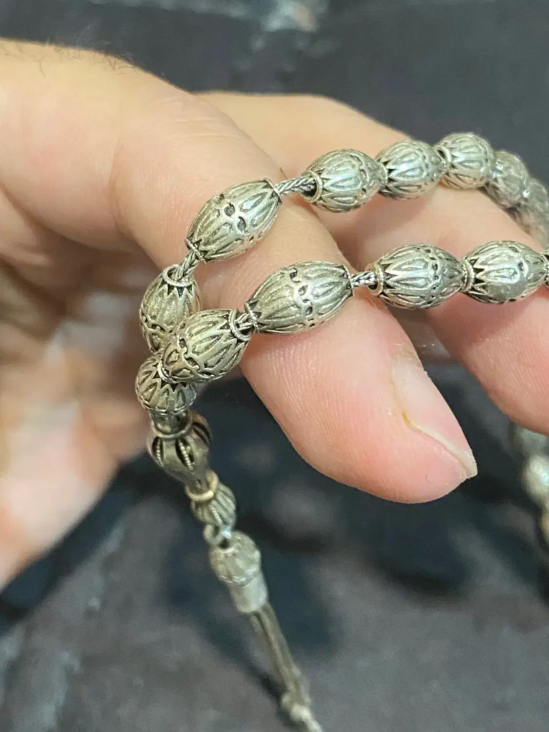 تسبیح ۳۳ دانه ترکیه ای نقره درجه ۱ وزن ۳۲.۳|جواهرات|تهران, مدائن|دیوار