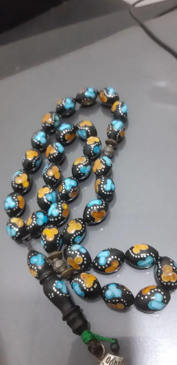 تسبیح یسر نقره کوب|کلکسیون اشیاء عتیقه|بندرعباس, |دیوار