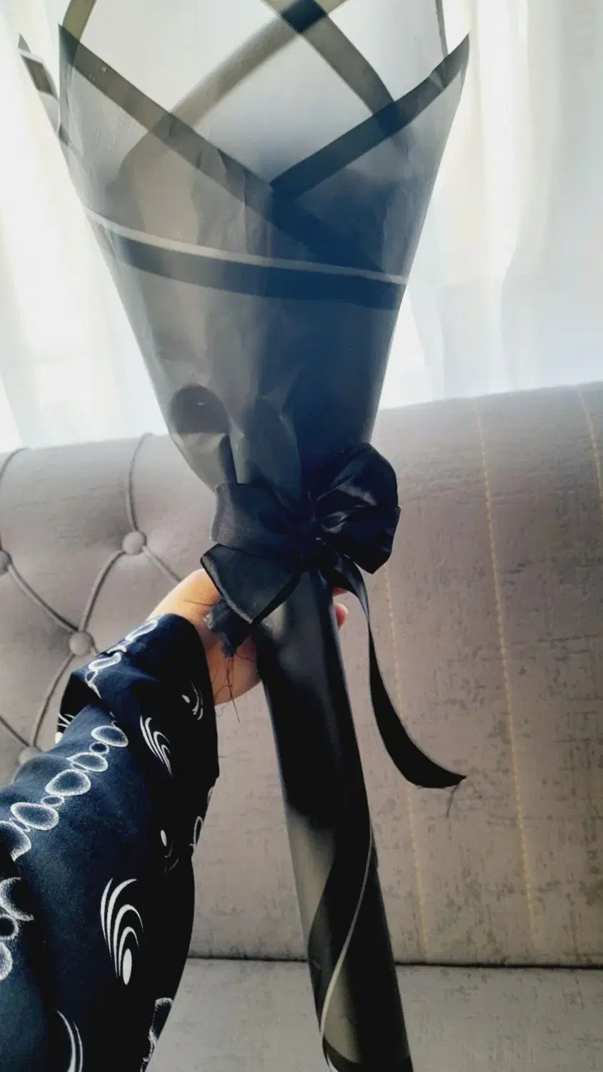 دسته گل ربانی مشکی سفید|گل مصنوعی|تربت جام, عیدی آباد|دیوار