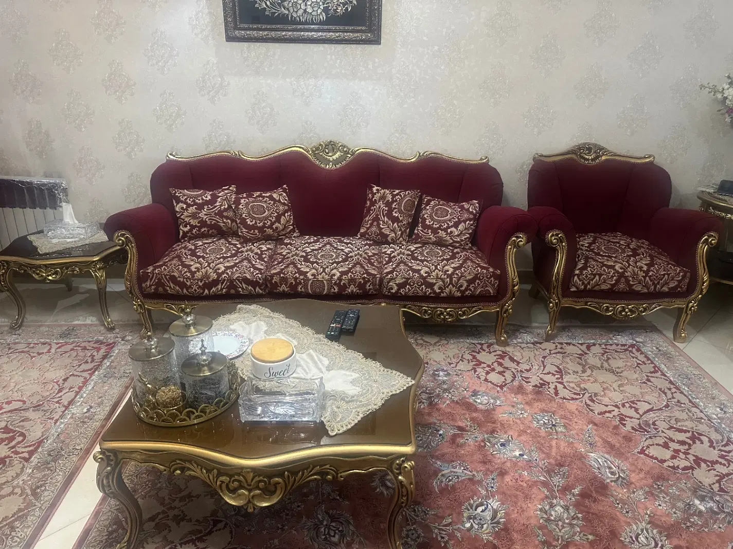 سرویس مبل ۷ نفره و غذا خوری ۸ نفره|مبلمان خانگی و میز عسلی|تهران, شهرک دریا|دیوار