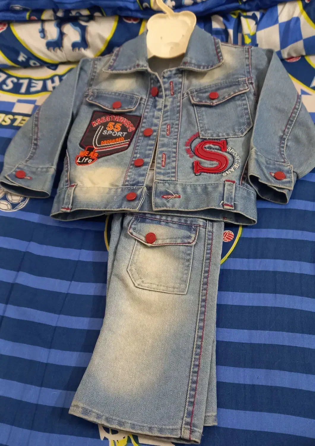 کت و شلوار لی بچه گانه|کفش و لباس بچه|برخوار, |دیوار