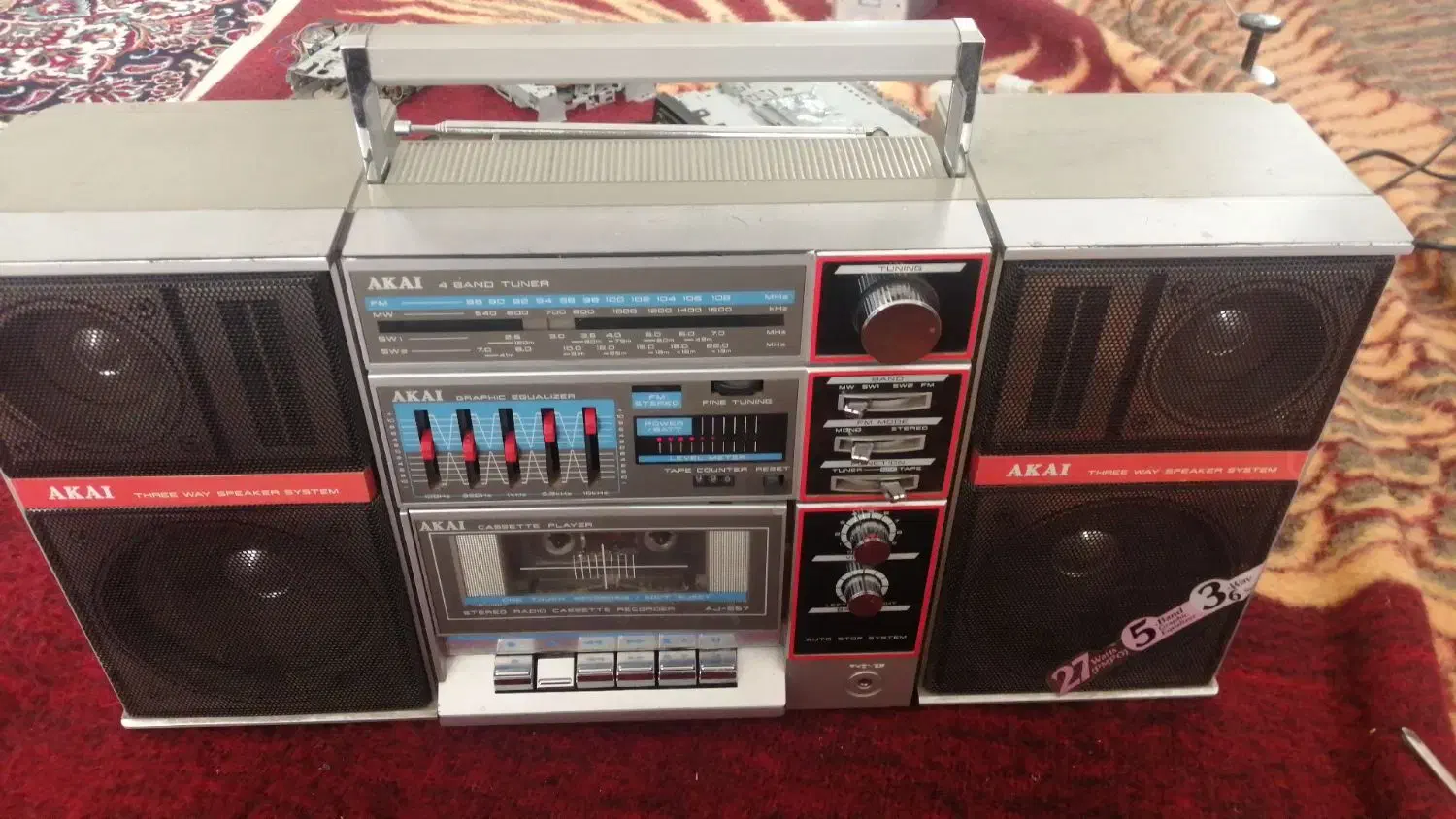 رادیو ضبط آکایی ساخت ژاپن|سیستم صوتی خانگی|آباده, |دیوار