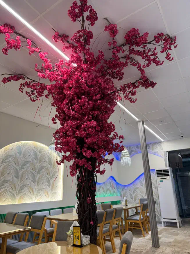 درختچه شکوفه سیب|گل مصنوعی|رشت, لاکانی|دیوار