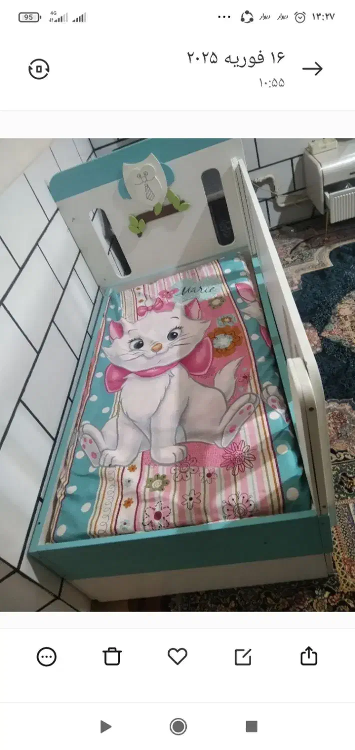 تخت بچه ویترین و میزتلویزیون|تخت و صندلی بچه|قم, ولیعصر|دیوار