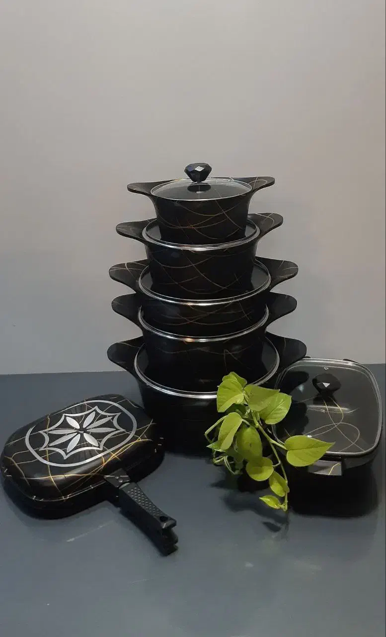 سرویس قابلمه چدن ۱۴ پارچه|ظروف پختوپز|مشهد, بلال|دیوار