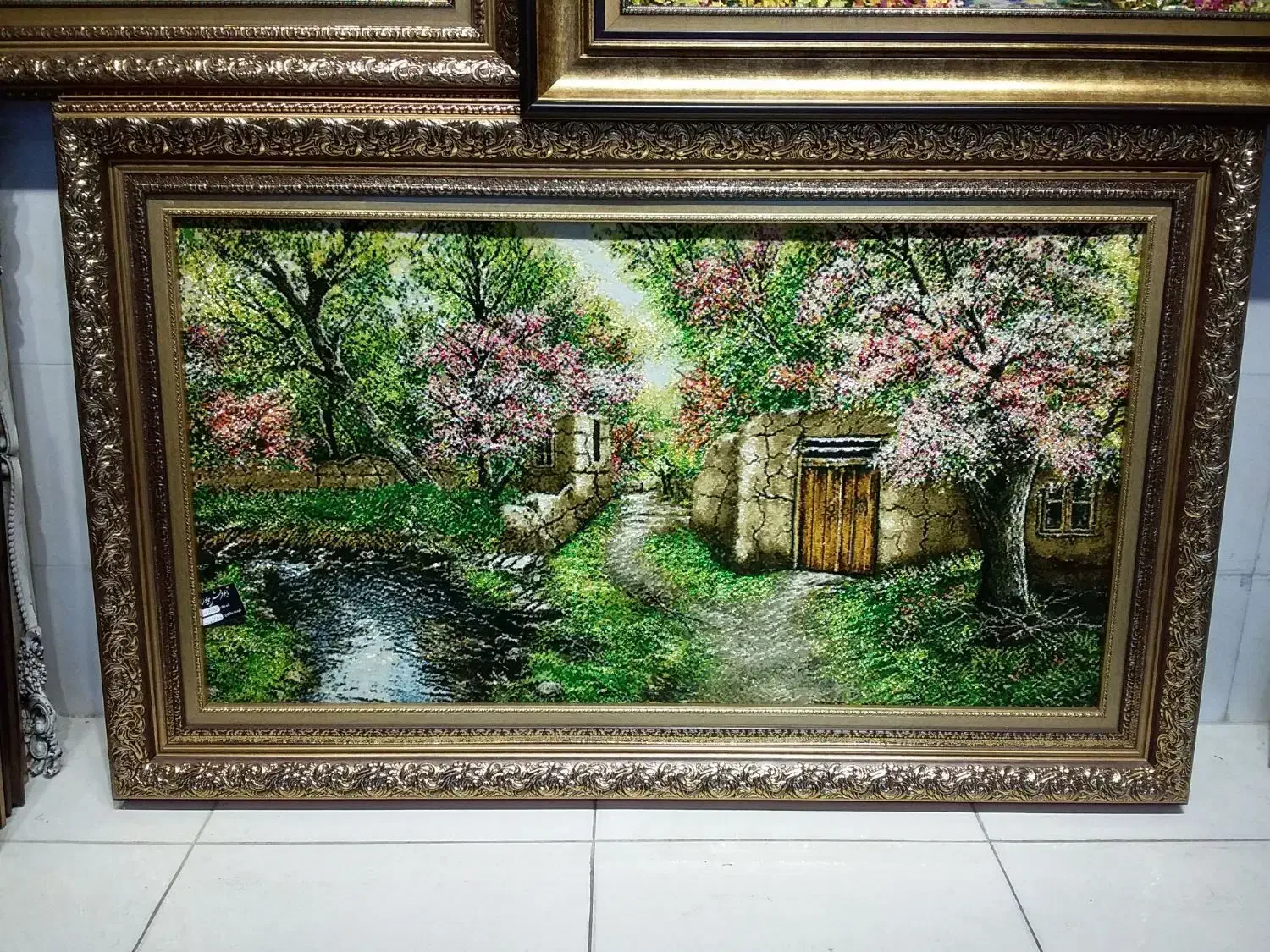 کوچه باغ بهاری بزرگ پرابریشم طرح جدید|تابلو فرش|تهران, علم و صنعت|دیوار