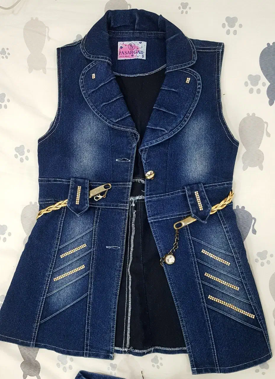 ست جلیقه وشلوار لی اصل..دودست سایز ۶و۵ تازه|لباس|مریوان, |دیوار