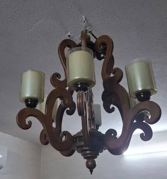 لوستر چوبی|لوستر و چراغ آویز|بهارستان, |دیوار