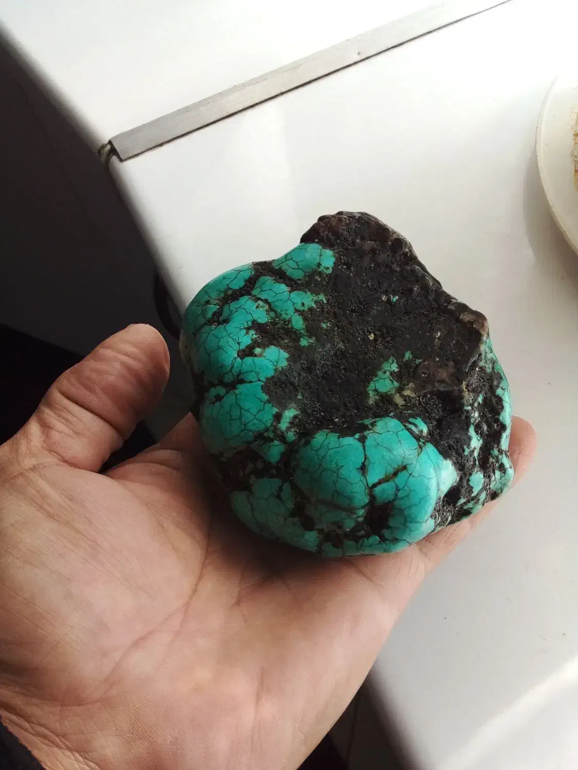 سنگ فیروزه راف ۵۰۰ گرمی|جواهرات|رامسر, |دیوار