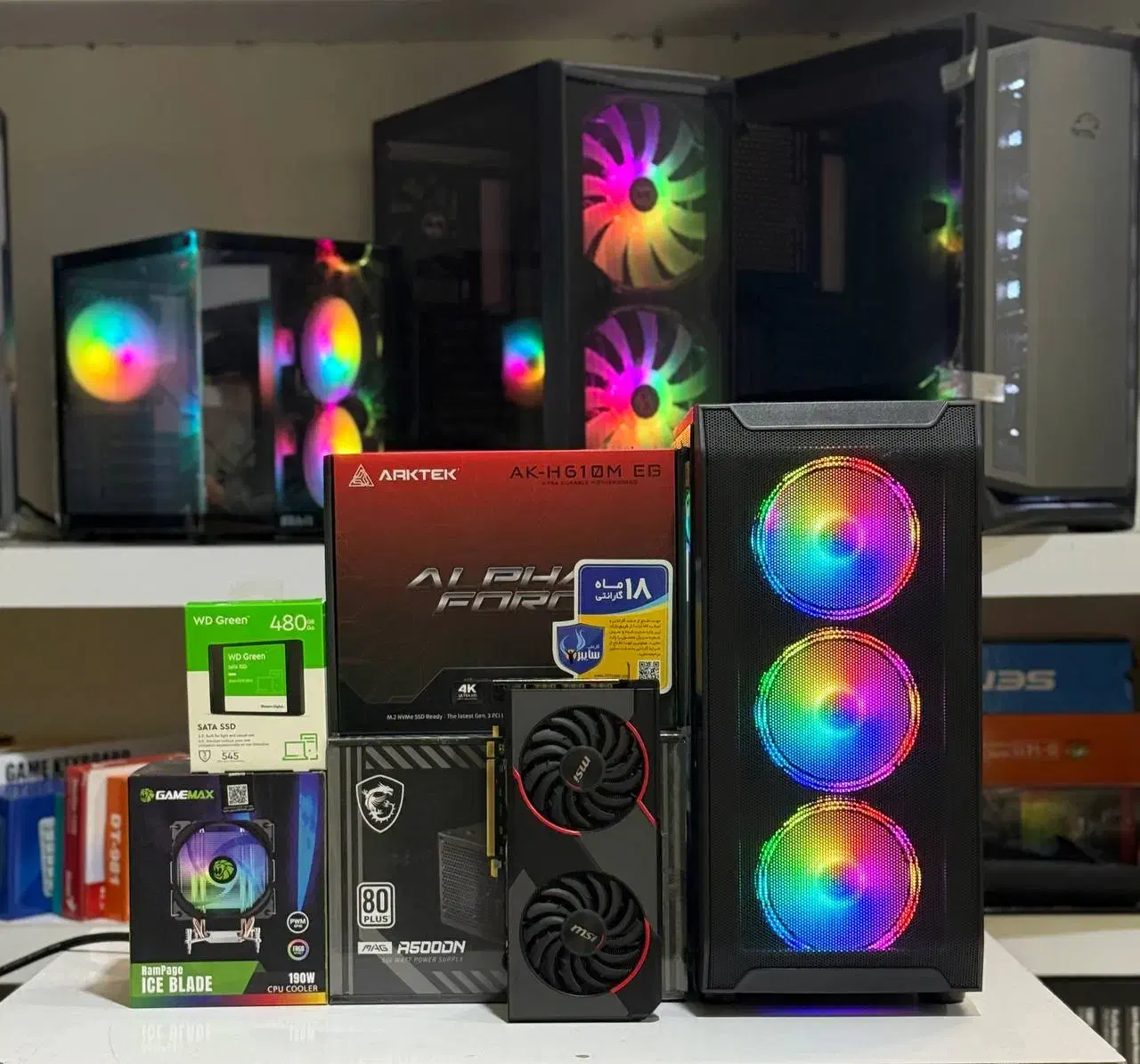 کیس گیمینگ I312100F گرافیک RX5500XT MSI آکبند|رایانه رومیزی|مشهد, آبکوه|دیوار