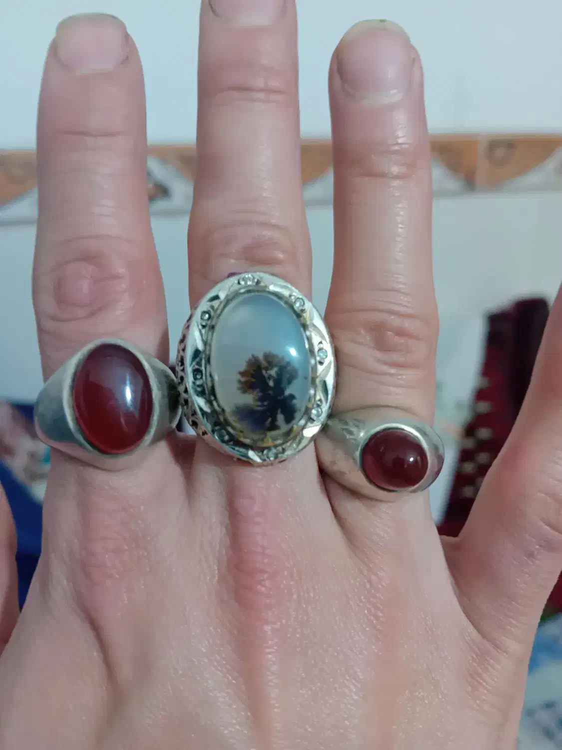 ۳ عدد انگشتر کار دست|کلکسیون اشیاء عتیقه|مشهد, خواجه ربیع|دیوار