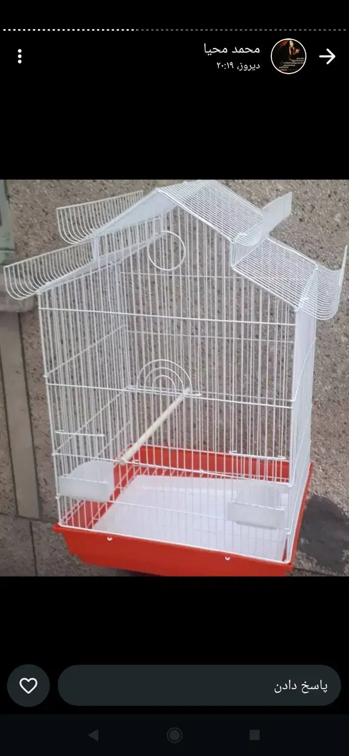 قفس پرنده عروس هلندی طوطی|لوازم جانبی حیوانات|لاهیجان, کوی زمانی|دیوار