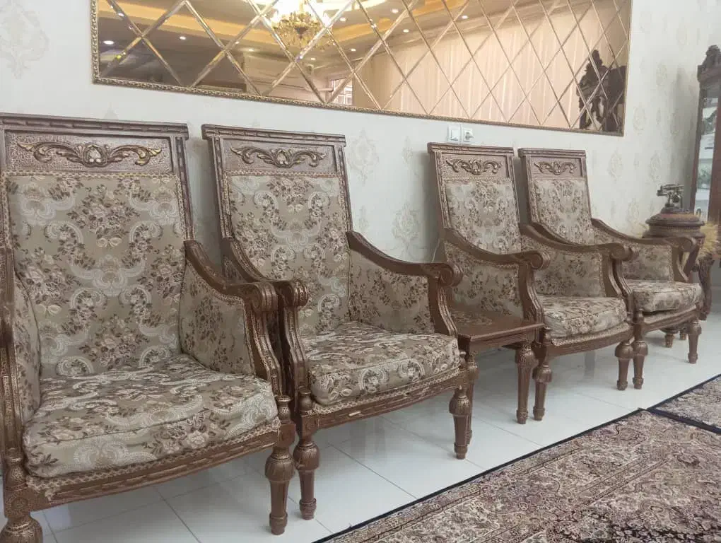 مبل سلطنتی ۹ نفره|مبلمان خانگی و میز عسلی|شوط, |دیوار