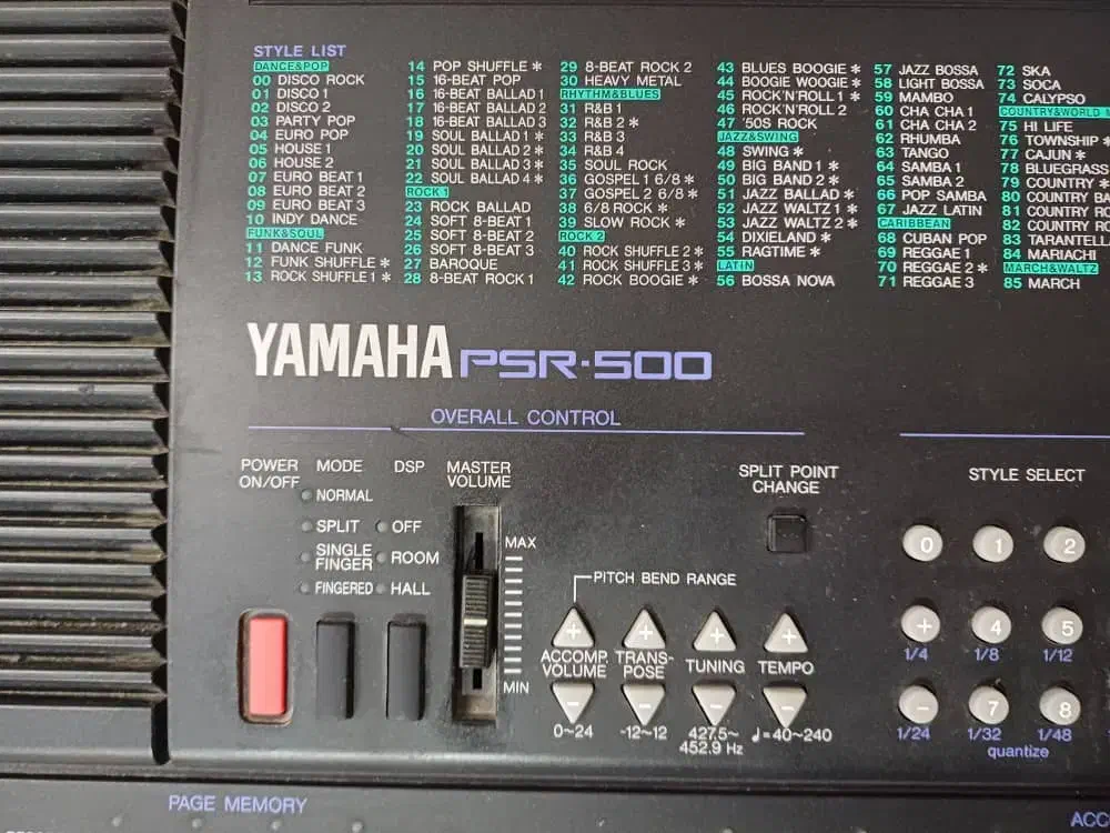 ارگ کلید پیانویی تاچدار یاماها psr500|پیانو، کیبورد، آکاردئون|تاکستان, |دیوار