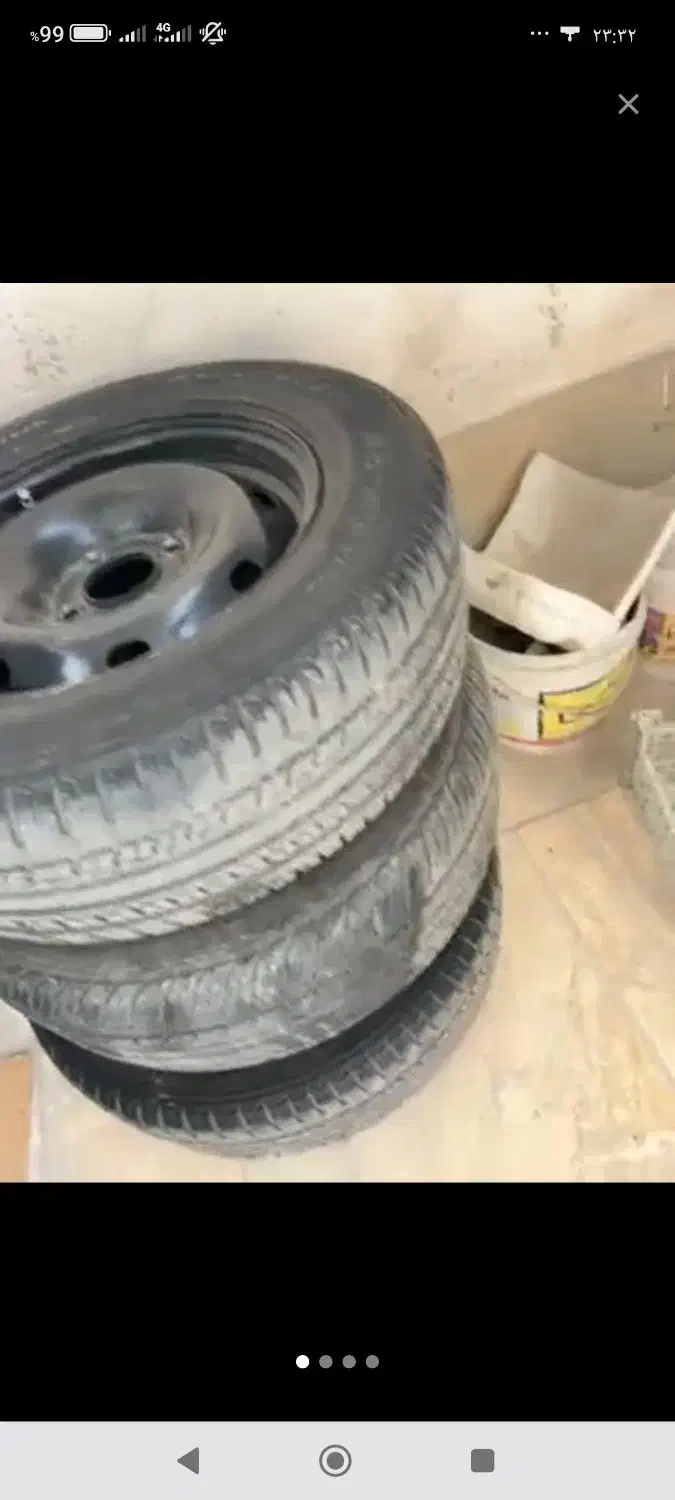 چهار عدد رینگ14 و لاستیک 205لاستیک60درصد سالم|قطعات یدکی و لوازم جانبی|خواف, |دیوار