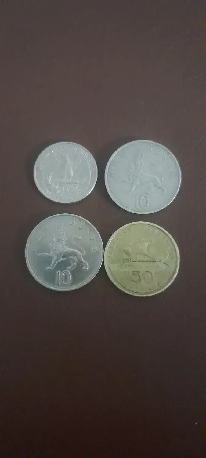 ۴عدد سکه خارجی|کلکسیون سکه، تمبر، اسکناس|همدان, |دیوار
