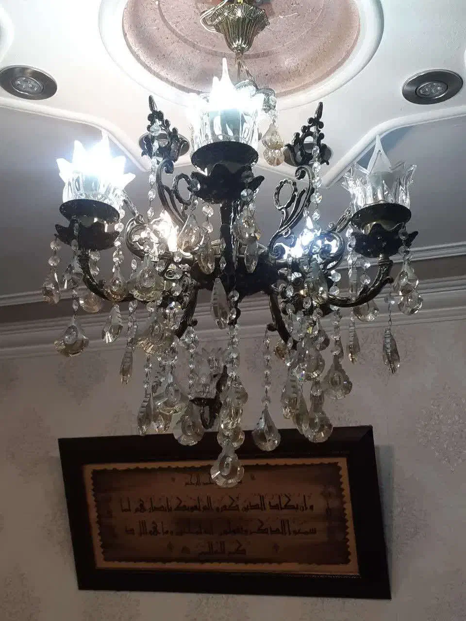 3 عدد لوستر برنجی 5 شاخه|لوستر و چراغ آویز|اراک, |دیوار