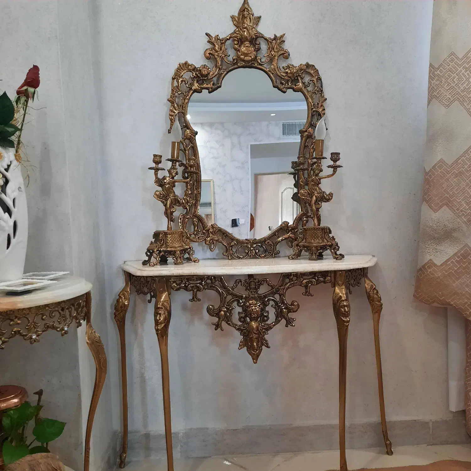 آیینه کنسول برنزی|آینه|قدس, شهر‌قدس|دیوار