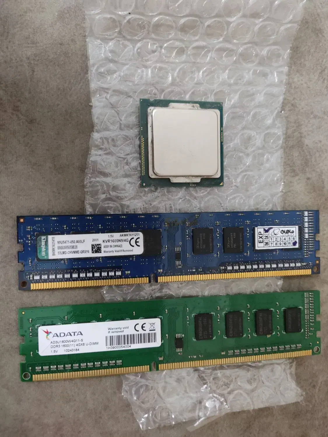 دو رم king ston 4g و adata 4g و cpu cure i3 4160|قطعات و لوازم جانبی رایانه|کرج, حیدرآباد|دیوار