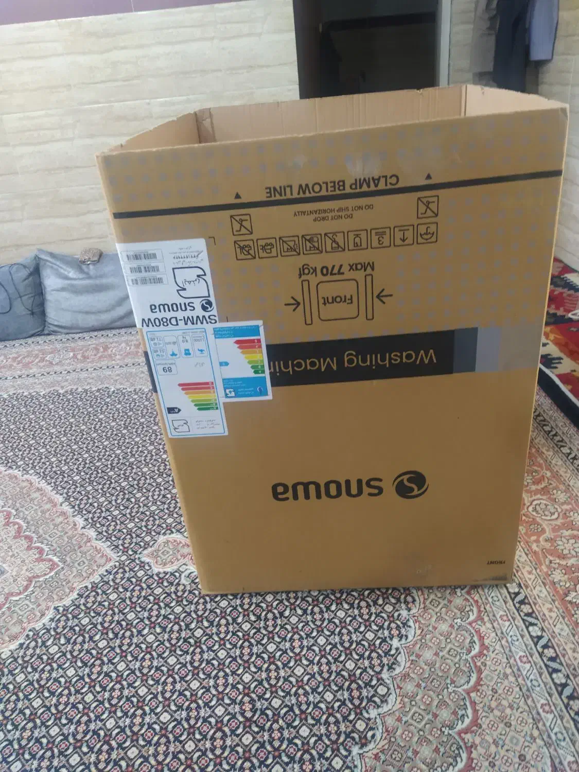 کارتون لبایشویی اسنوا 8کیلویی|ماشین لباسشویی و خشک‌کن لباس|بندر گناوه, |دیوار