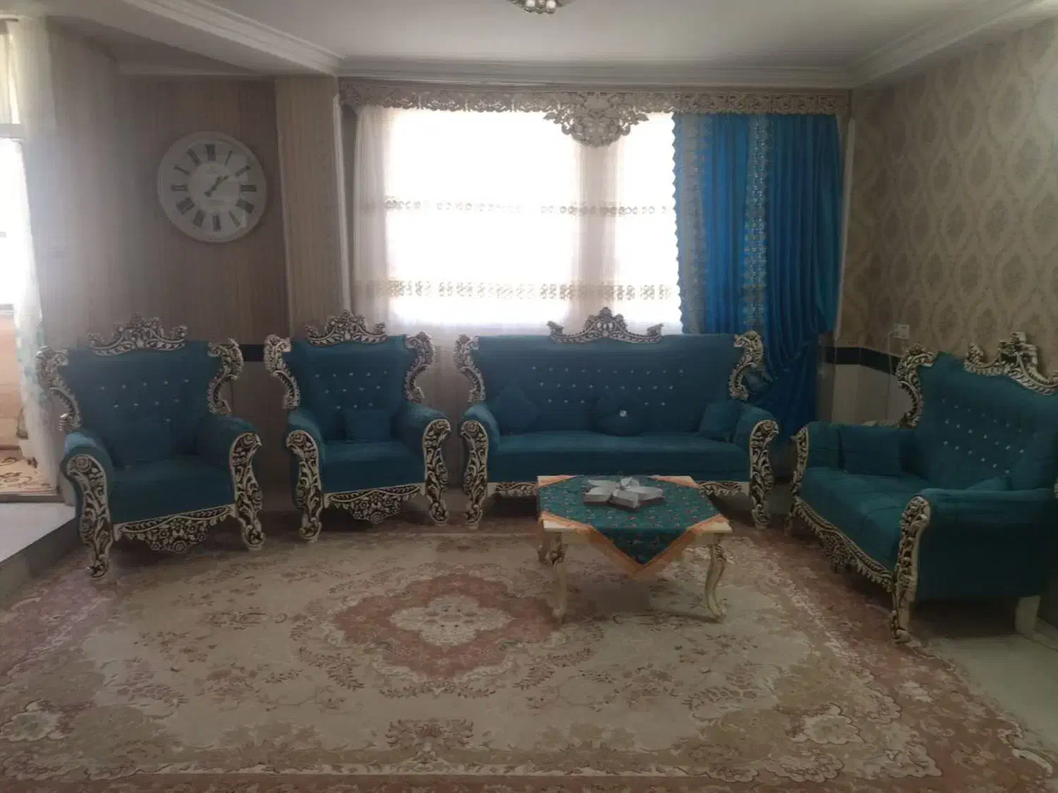 مبل 7 نفره به همراه میز و عسلی|مبلمان خانگی و میز عسلی|شاهرود, |دیوار