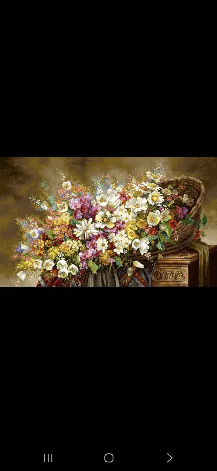 گل و گلدان نخ و نقشه|تابلو فرش|اندیشه, اندیشه فاز ۵|دیوار