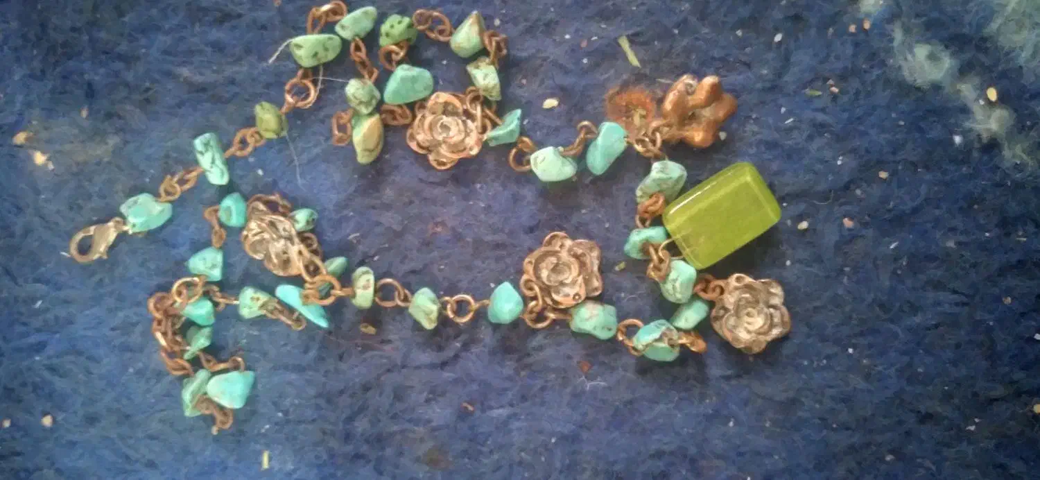 گردنبندنقره ودستبندفیروزه|زیورآلات و اکسسوری|گندمان, |دیوار