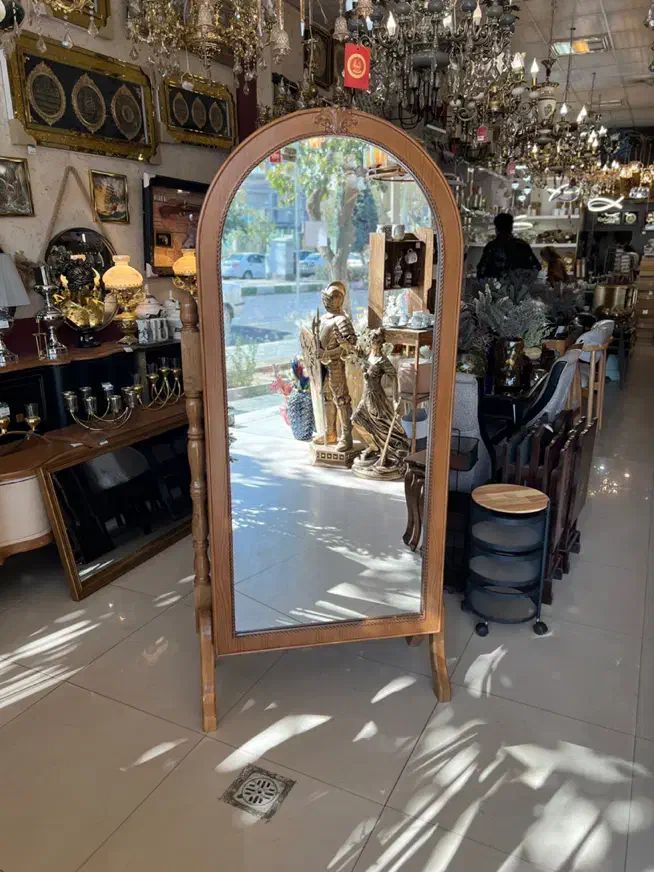 آینه قدی ایستاده گنبدی چوبی جهیزیه کشویی|آینه|مشهد, شاهد (شهرک غرب)|دیوار