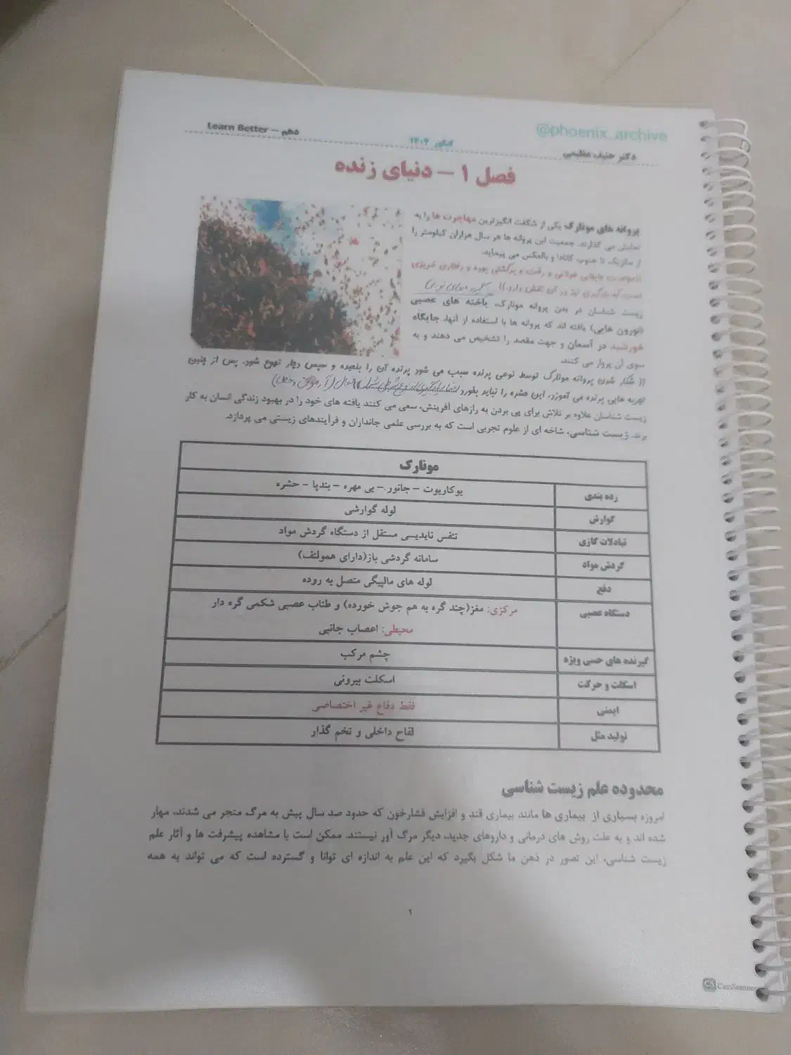 جزوه زیست عظیمی ۴۰۴|لوازم التحریر|نهاوند, |دیوار