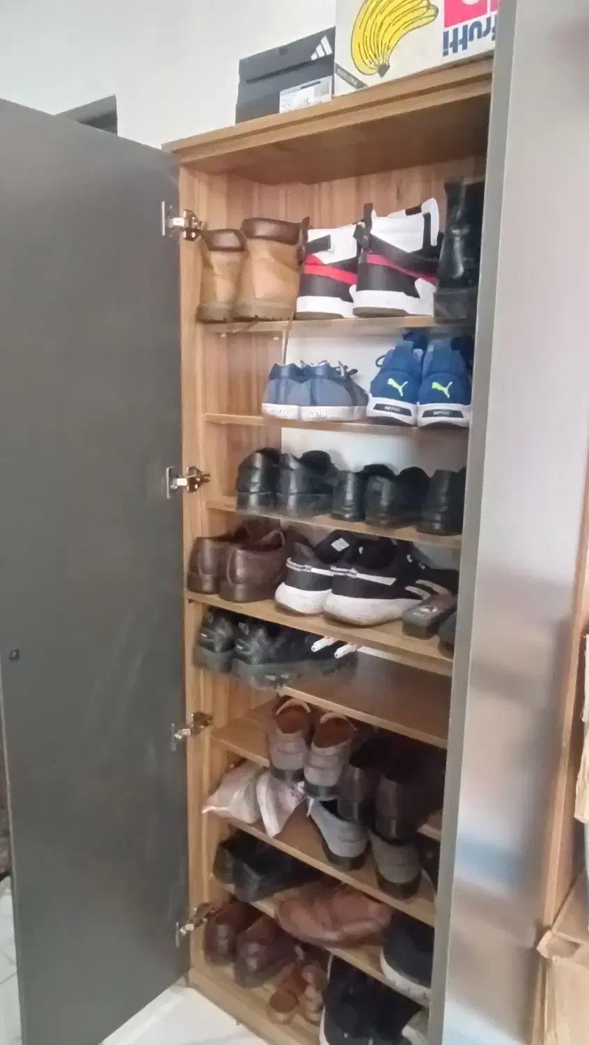 جای کفشی رنگ عسلی و طوسی نو|کتابخانه، شلف، قفسه‌های دیواری|تهران, طیب|دیوار