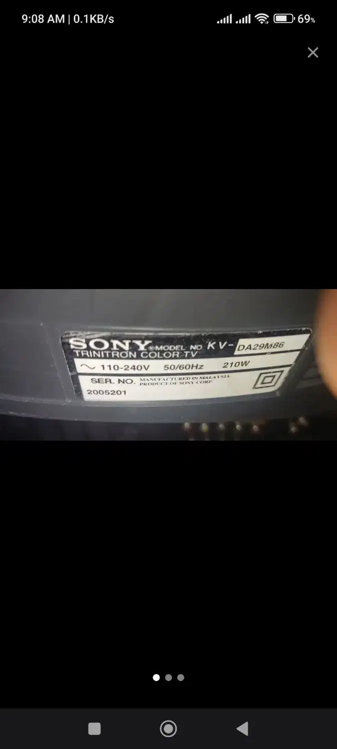 تلویزیون سونی ۲۹ کاملا سالم|تلویزیون و پروژکتور|تهران, دردشت|دیوار