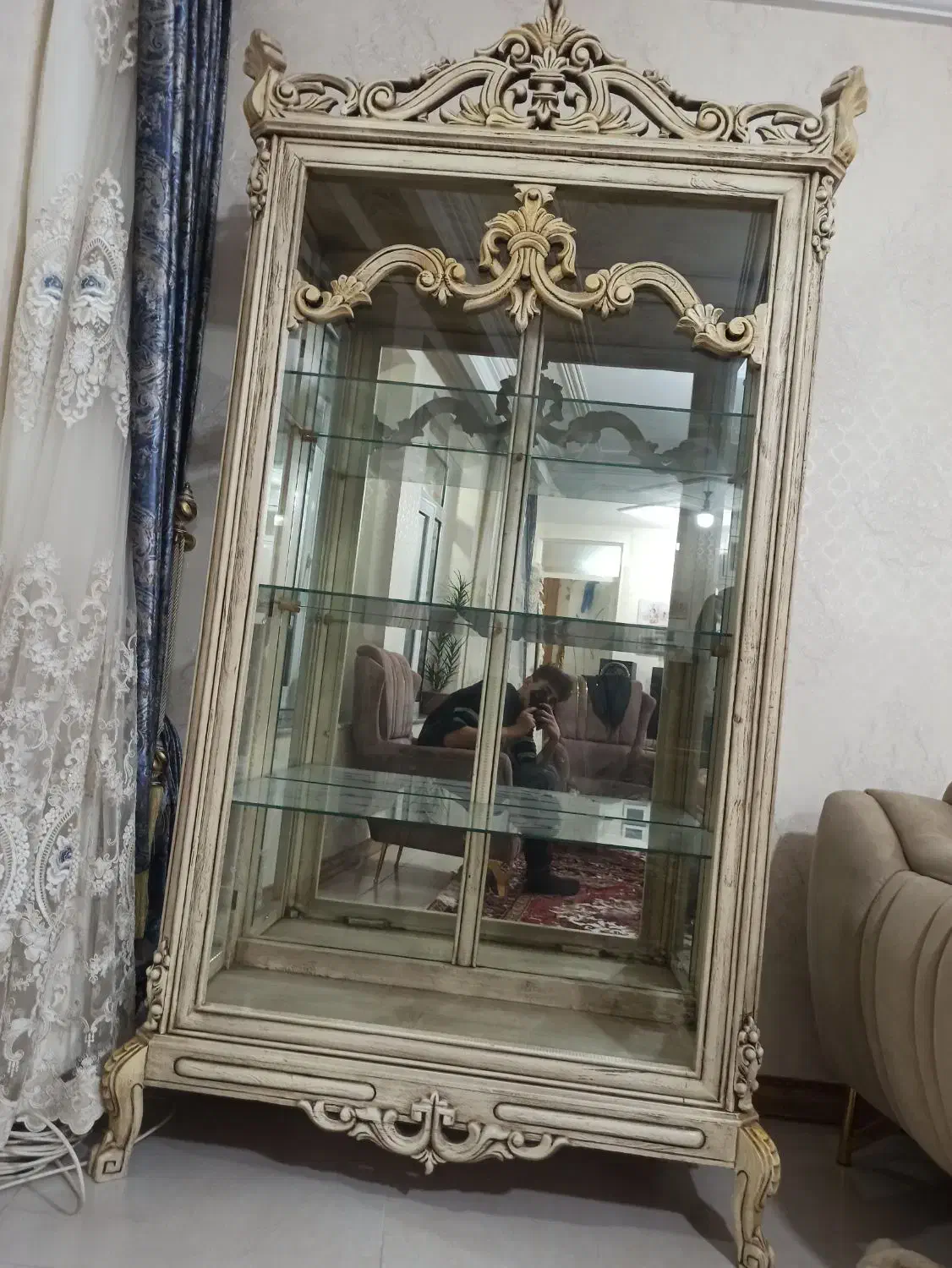 بوفه تمام چوب|بوفه، ویترین، کنسول|باسمنج, |دیوار