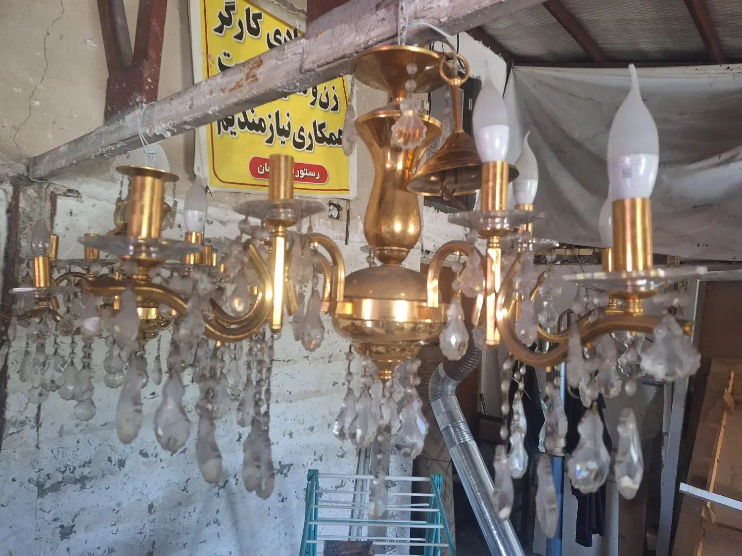 فروش 3 دستگاه لوستر 5 شاخه جنس اصلی|لوستر و چراغ آویز|رشت, حومه رشت|دیوار