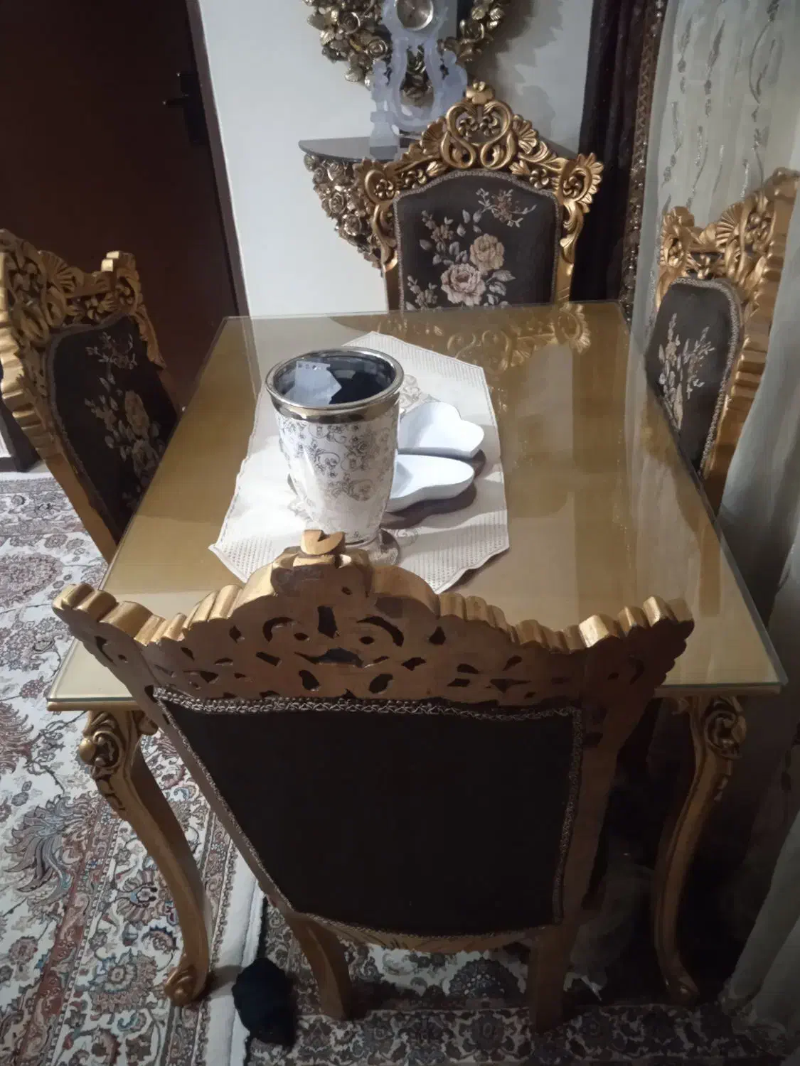 میز ناهار خوری ۴ نفره|میز و صندلی غذاخوری|کهریزک, |دیوار