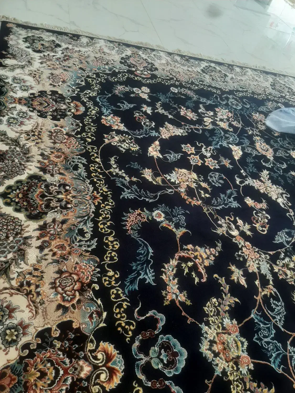 دوعدد فرش سرمه ایی ۹متری|فرش|بدره, |دیوار