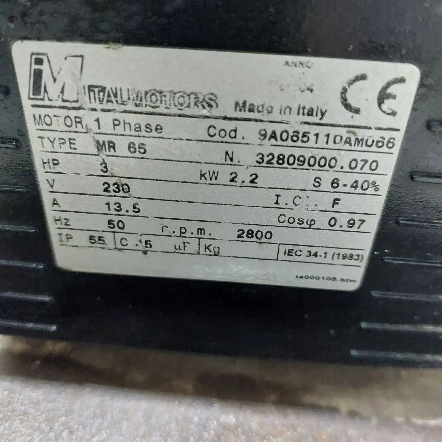 دینام ایتالیایی اصل ۳ فاز ۳ اسب|ماشین‌آلات صنعتی|سرخه حصار, |دیوار