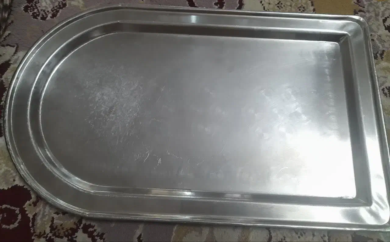سینی استیل قدیمی|ظروف سرو و پذیرایی|قم, جمکران|دیوار