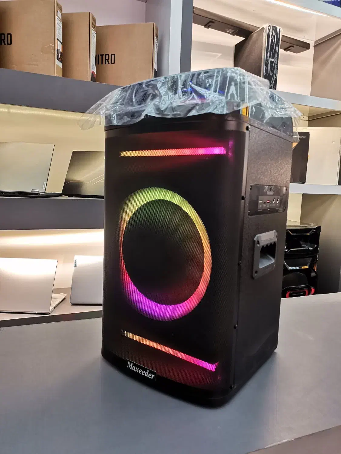 اسپیکر شارژی مکسیدرIRC10A07بارقص نورهای چرخشی|پخشکننده همراه|یزد, |دیوار