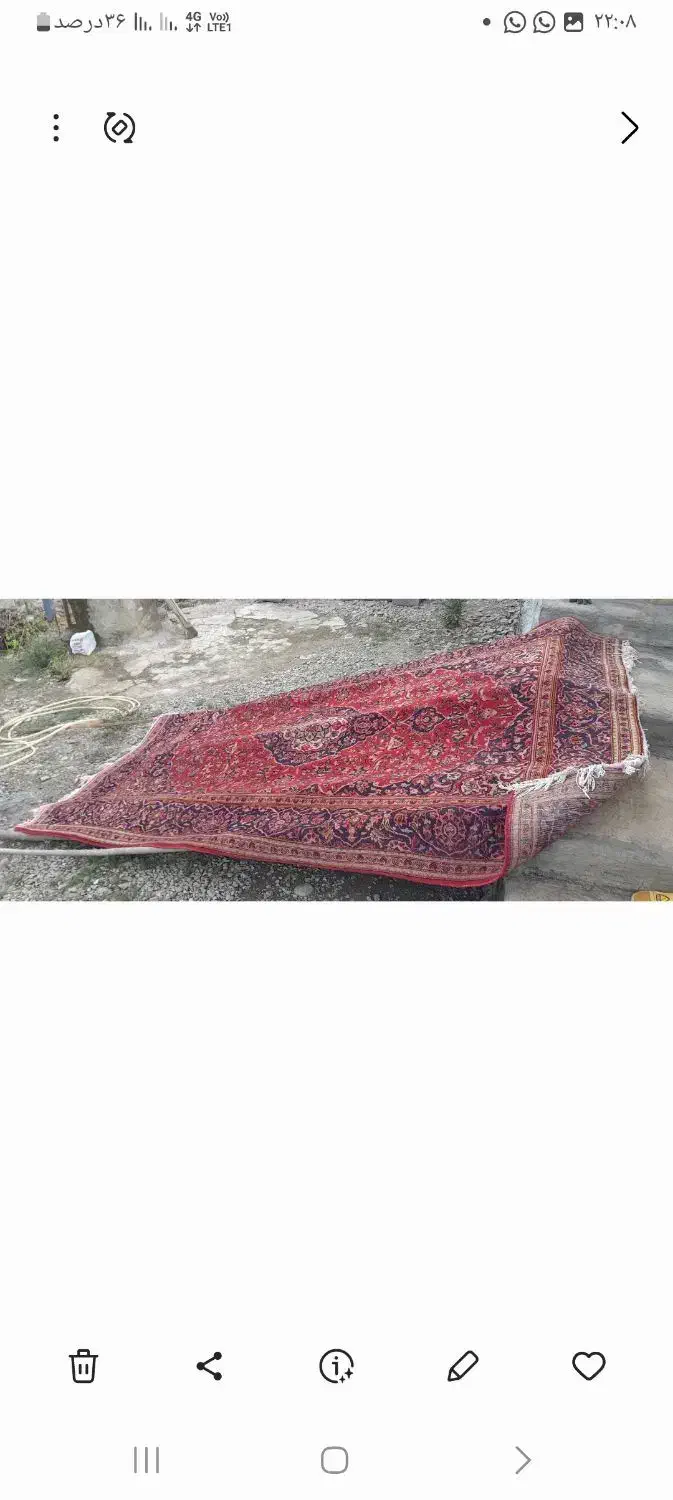 فرش دست بافت قدیمی|فرش|سیاهکل, |دیوار