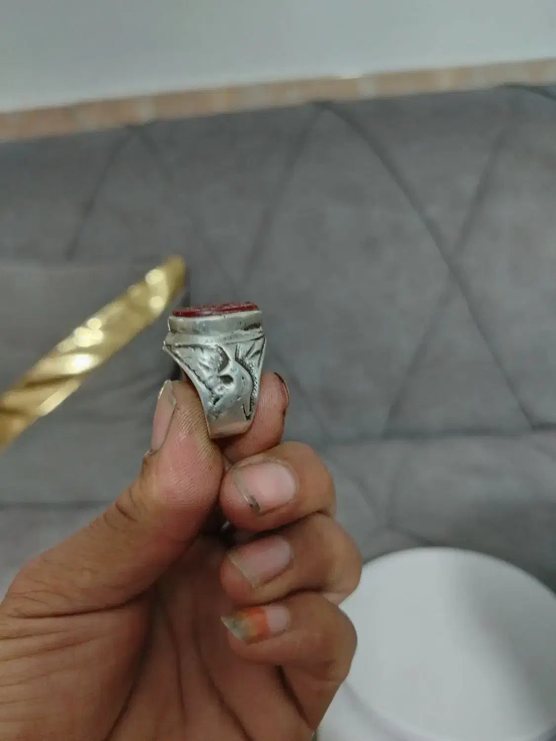 انگشتر عقیق یمن خطی|جواهرات|بیرجند, |دیوار