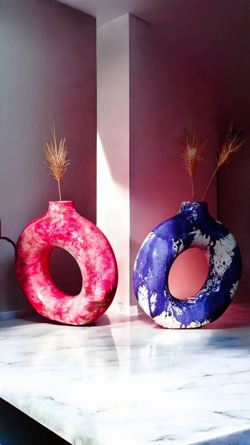 گلدان های دوناتی باطراحی های منحصر به فرد کاستوم|مجسمه، تندیس، ماکت|لاهیجان, شیخ زاهد|دیوار