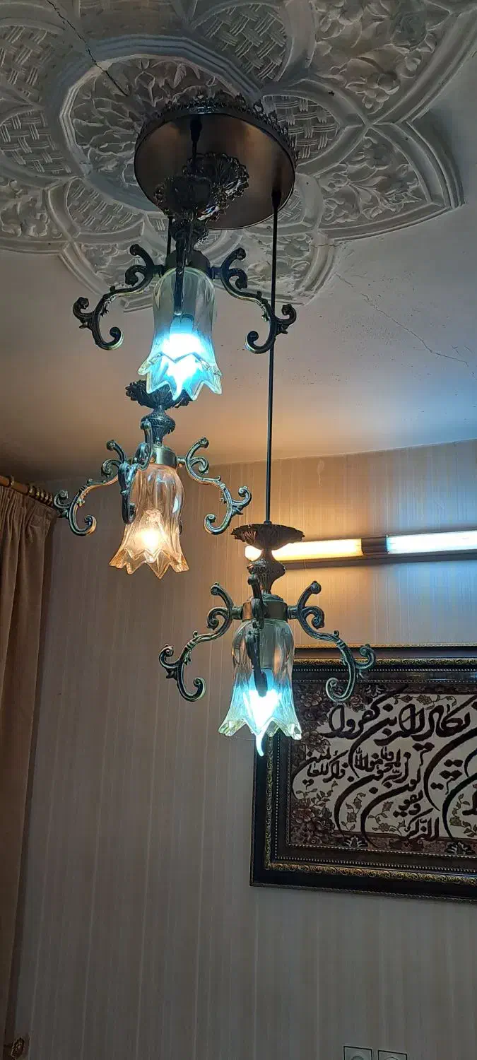 لوستر ۳شاخه|لوستر و چراغ آویز|اصفهان, مولوی|دیوار