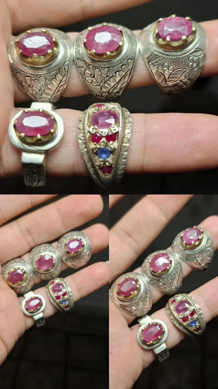 انواع انگشتر کهنه و فابریک|جواهرات|بیرجند, |دیوار