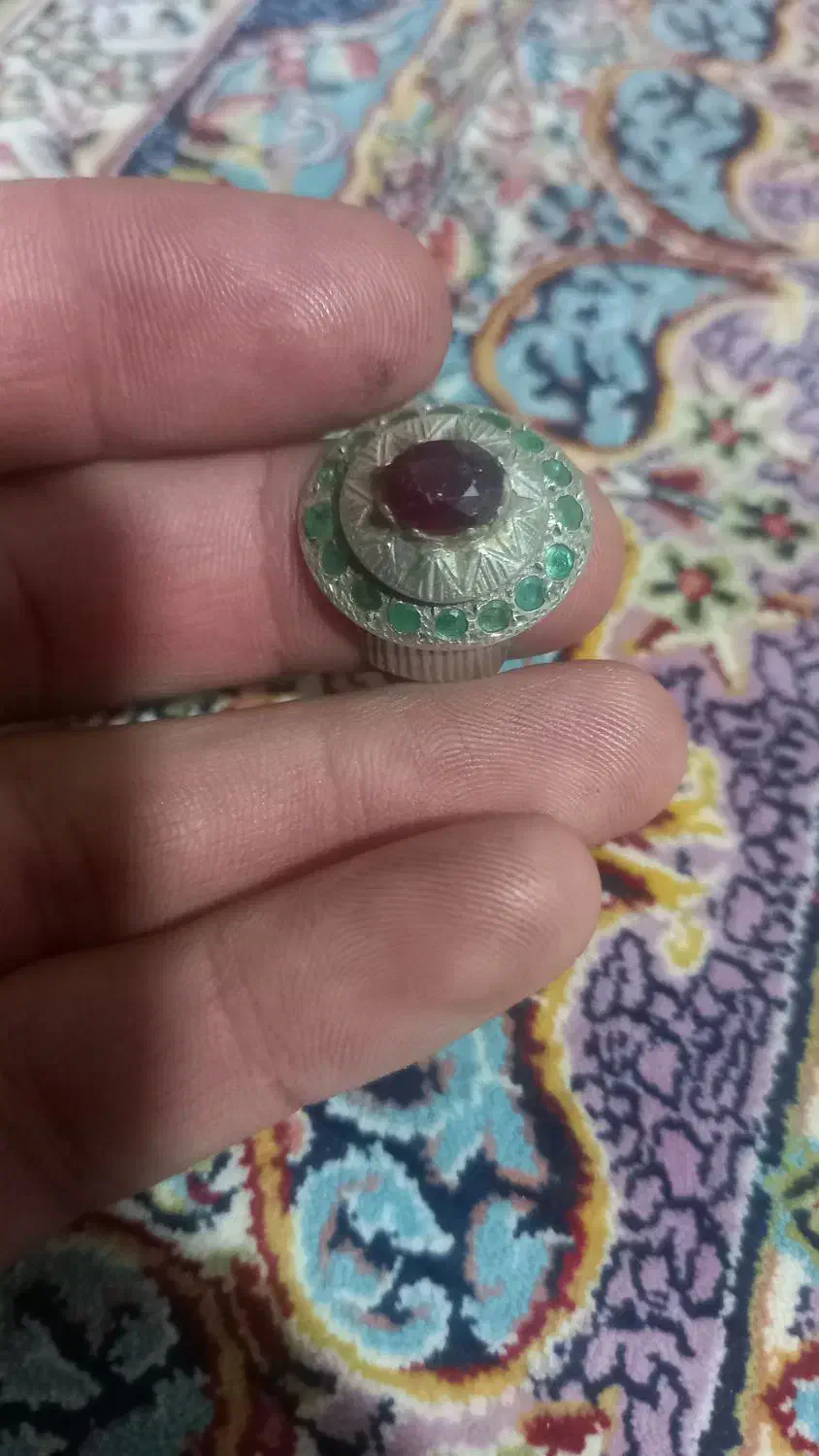انگشتر الماس زمرد فیروزه یاقوت لعل گارنت|جواهرات|کرمان, |دیوار