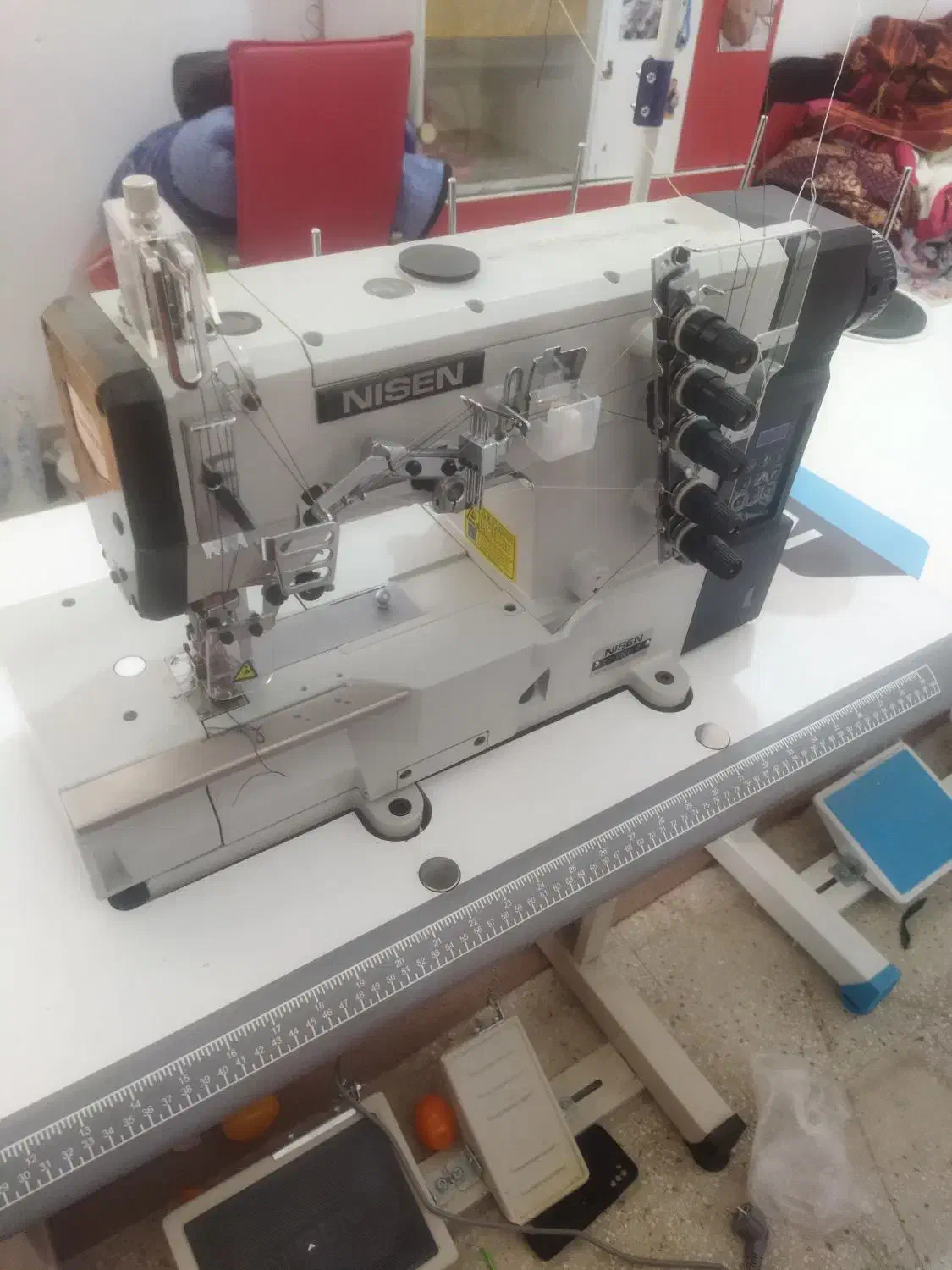 فروش چرخ صنعتی میاندوز پنج نخ نو|چرخ خیاطی و ریسندگی|ورزنه, |دیوار