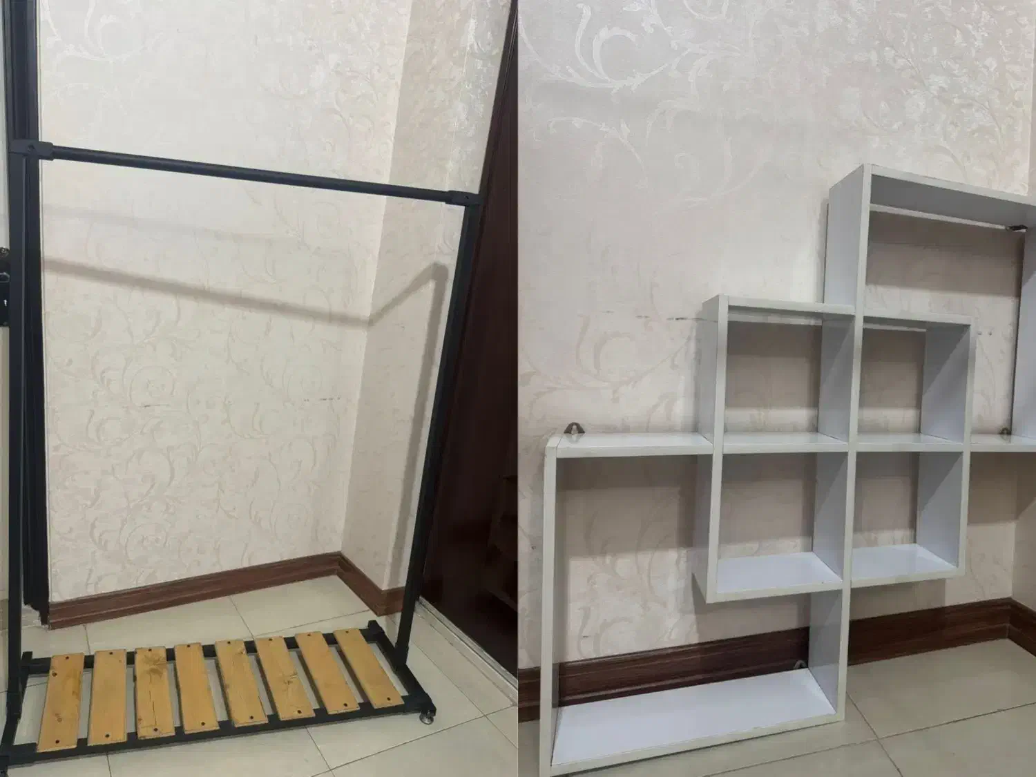 قفسه|کتابخانه، شلف، قفسه‌های دیواری|قم, شهرک قدس|دیوار
