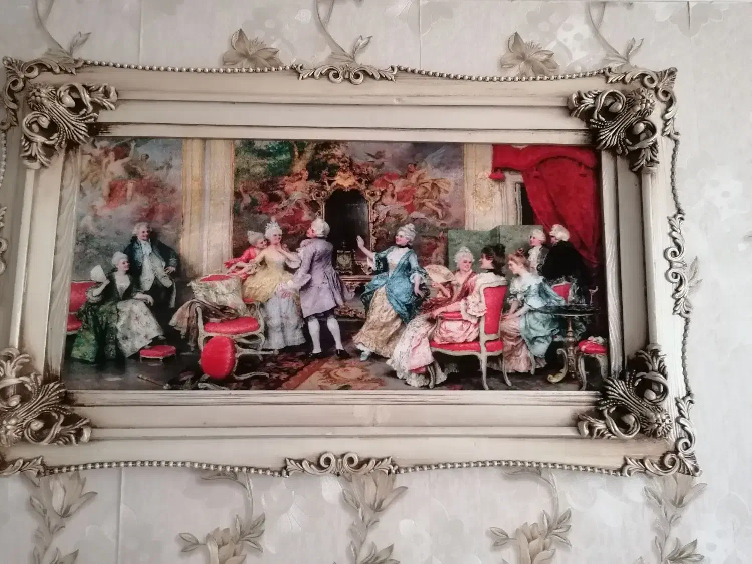 تابلو فرش ماشینی با قاب چوبی|تابلو فرش|اسلامشهر, شهرک قائمیه|دیوار